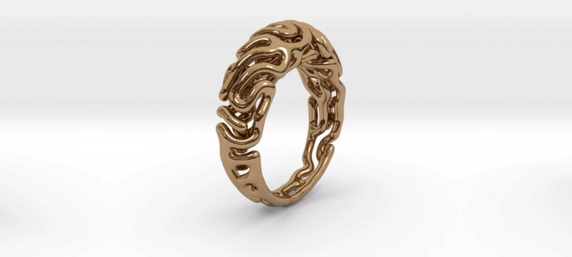 3D printed brass ring