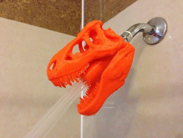 3D Printed T-Rex Dinosaur Shower Head 