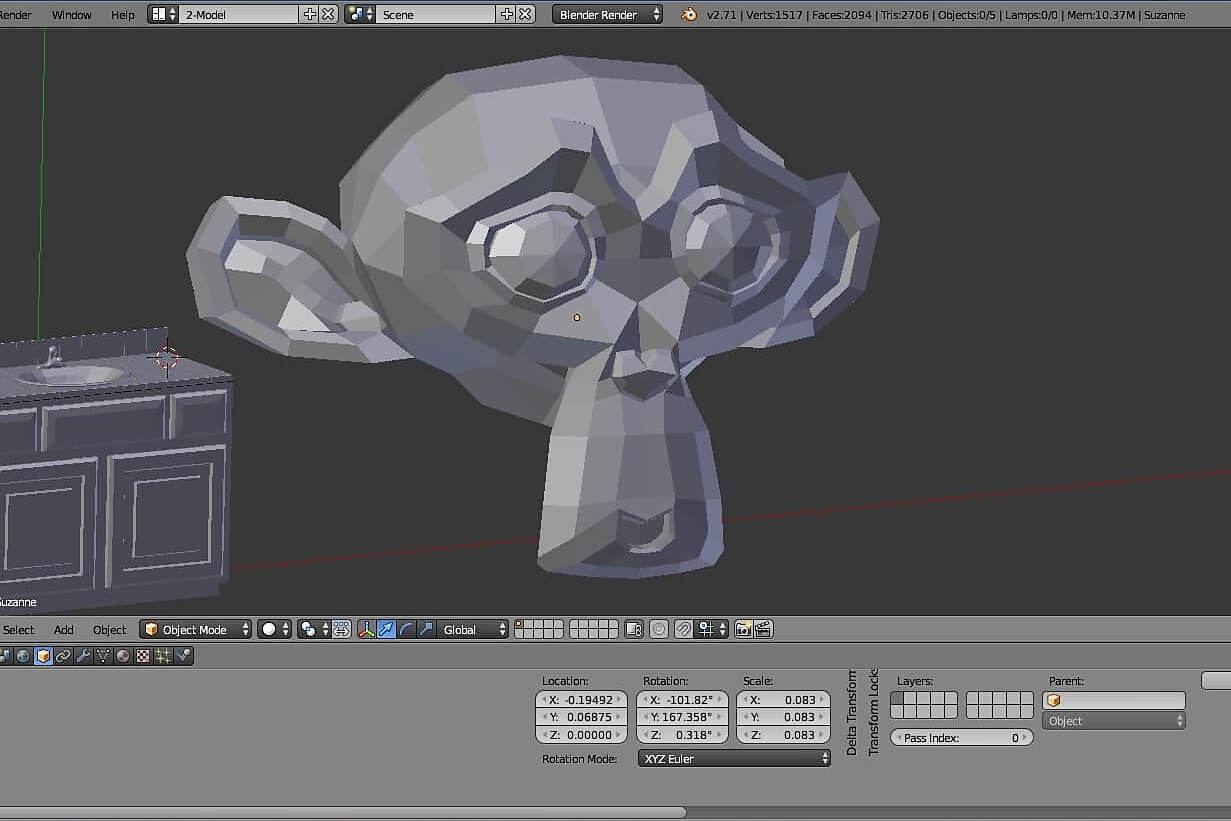 Creating a 3D Model using blender