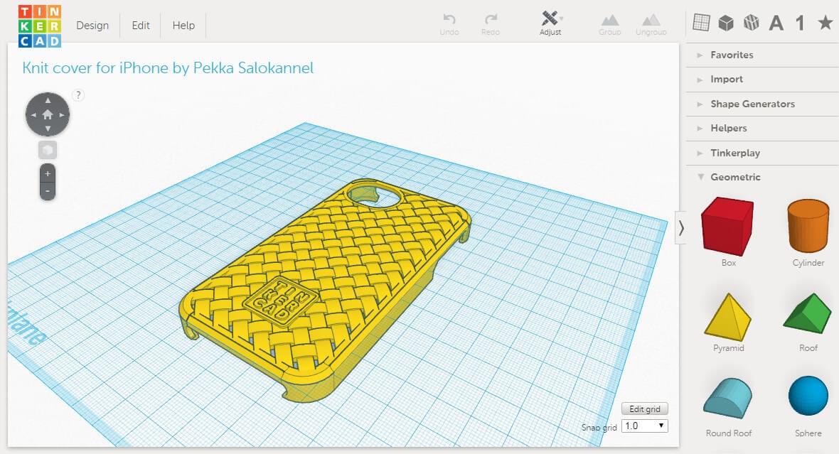 Tinkercad 3d modeling software