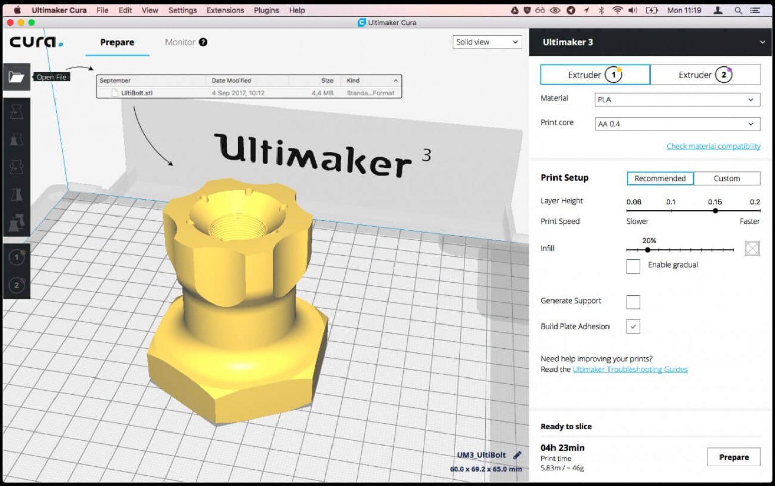Ultimaker 3 Extended 3D Printer In-Depth Review - Ultimaker%E2%80%99s Cura Software 1536x963