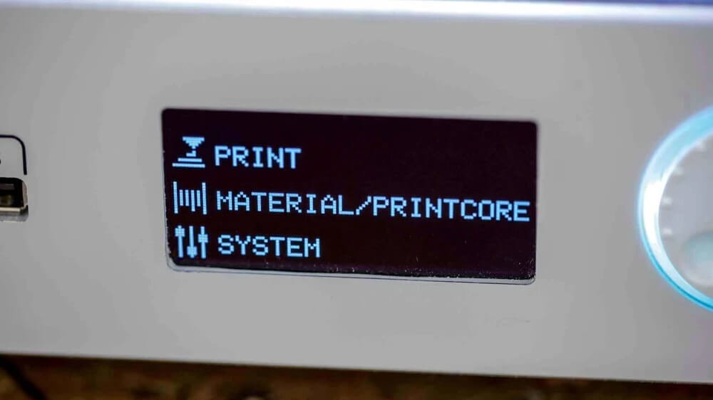 Ultimaker 3 user interface