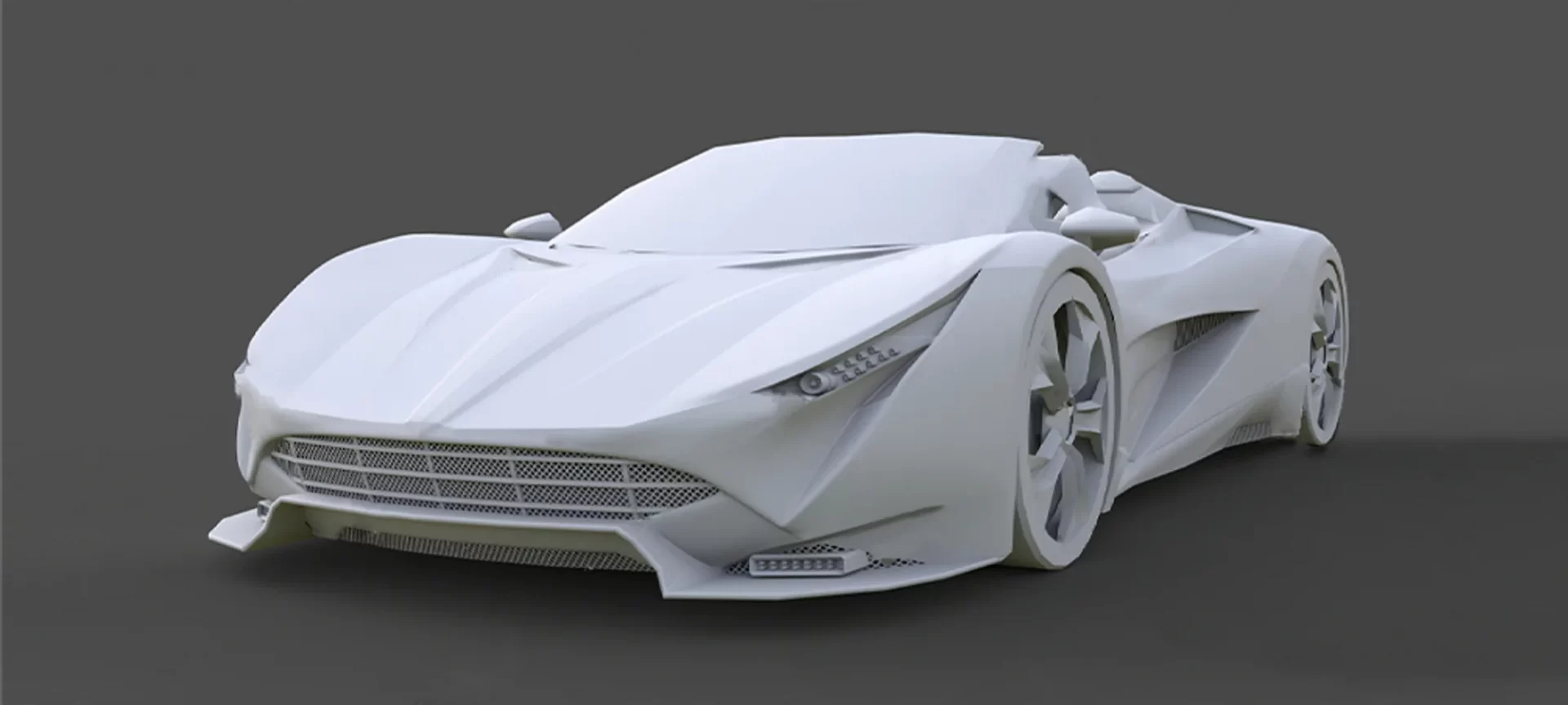 3D modeled car