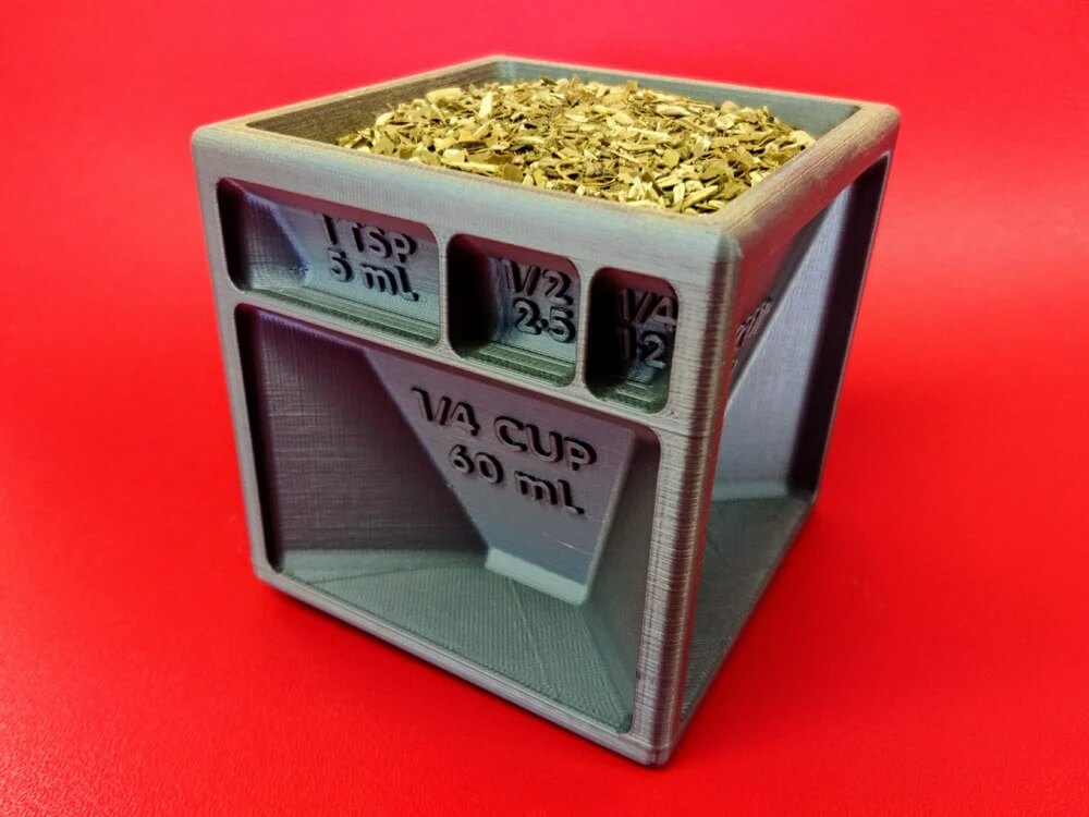 3d printed measuring cube