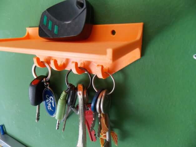 Key holder with shelf