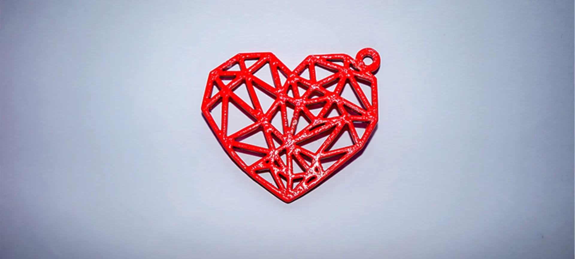 3D printed heart keychain