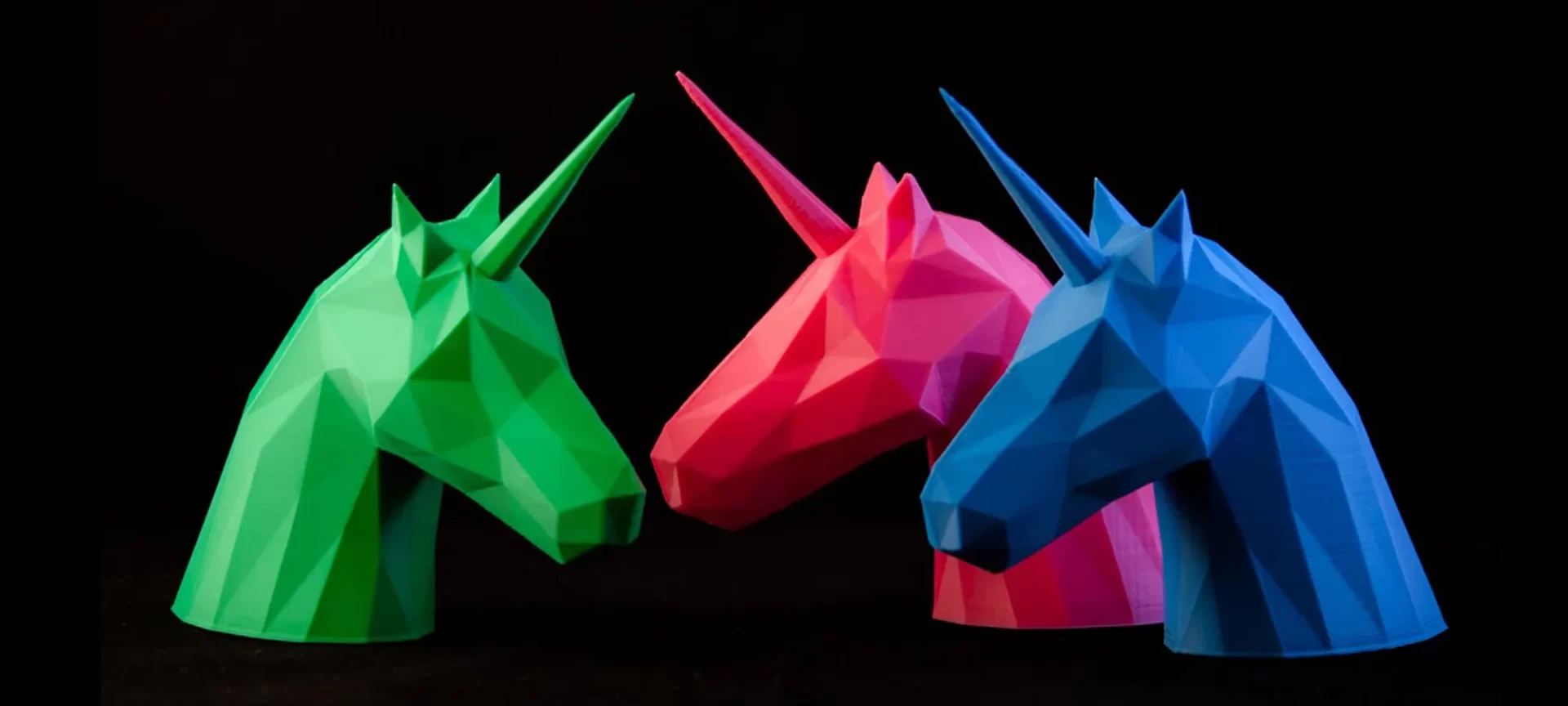 3D printed unicorn head