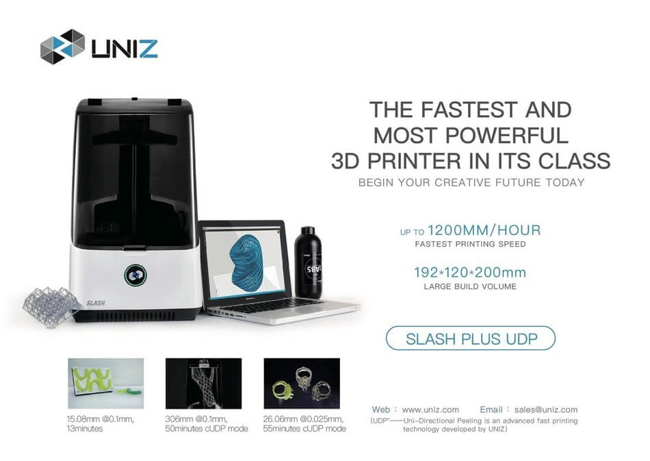 Uniz Slash Plus 3D Printer Specifications