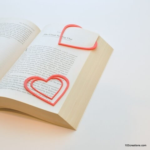 Heart Bookmark by 102 Creations