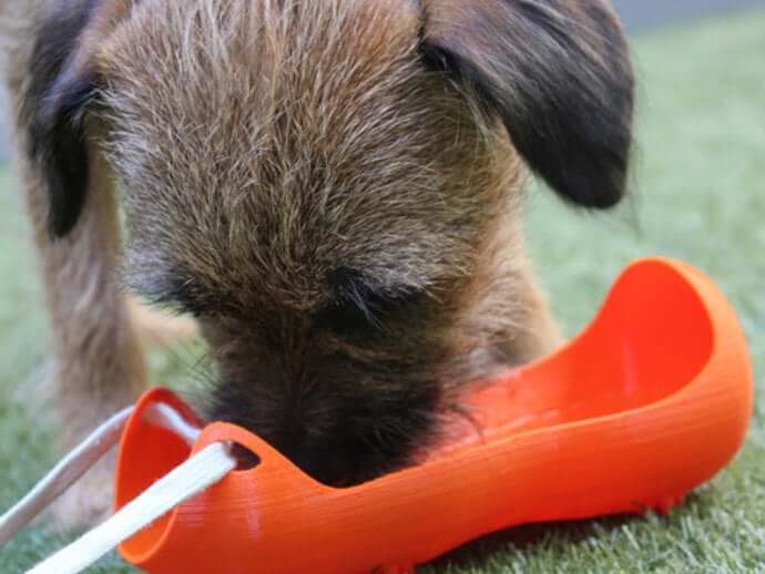 Portable Bowl & Water Bottle Carrier” for your dog on Thingiverse