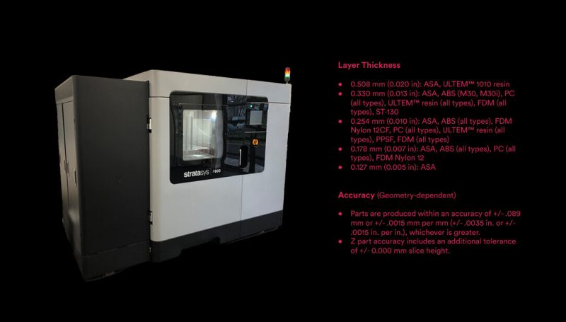 Stratasys F900 Specifications