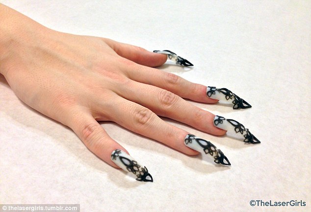 3D Printed Manicure the laser girls