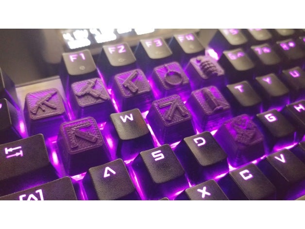 Two Versions of PUBG Cherry MX Keycaps by iTzOminousTic