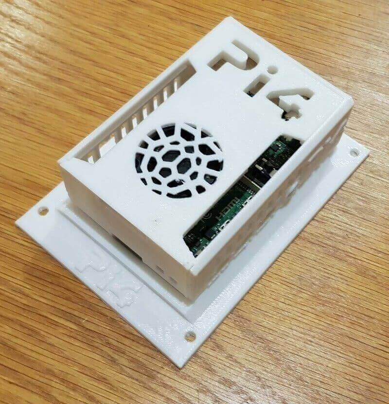 Wall Mounted Pi 4 Case