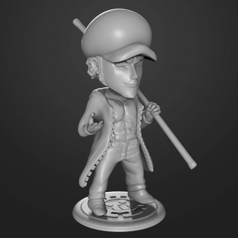 STL file One piece 2d zoro badge 📛・3D printer model to download