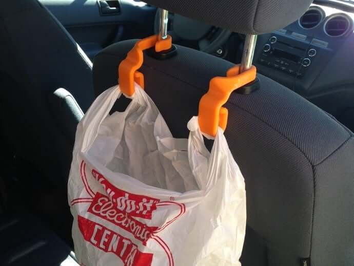 Seatback Trash Bag Hooks 3d model